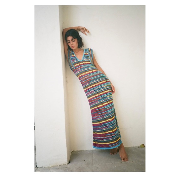 Zara Dresses & Skirts - Zara Multicolor Knit Dress S